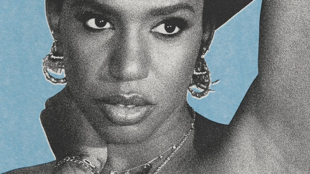 Fidelity album artwork, a high-contrast halftone portrait of Yaya Bey